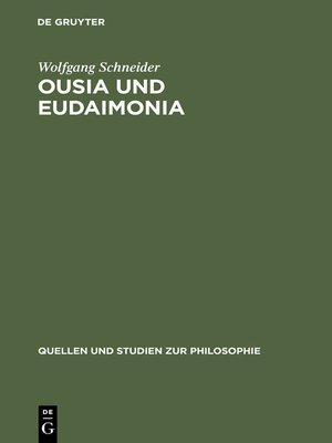 cover image of Ousia und Eudaimonia